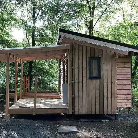 Log Cabin Building | Ground Screw Foundations