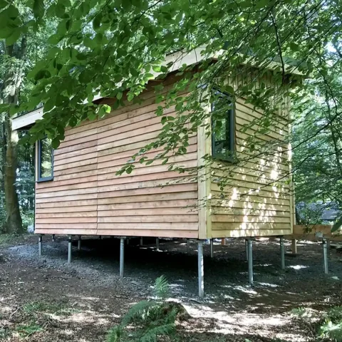 Log Cabin | Hut of Wellbeing | Ground Screws