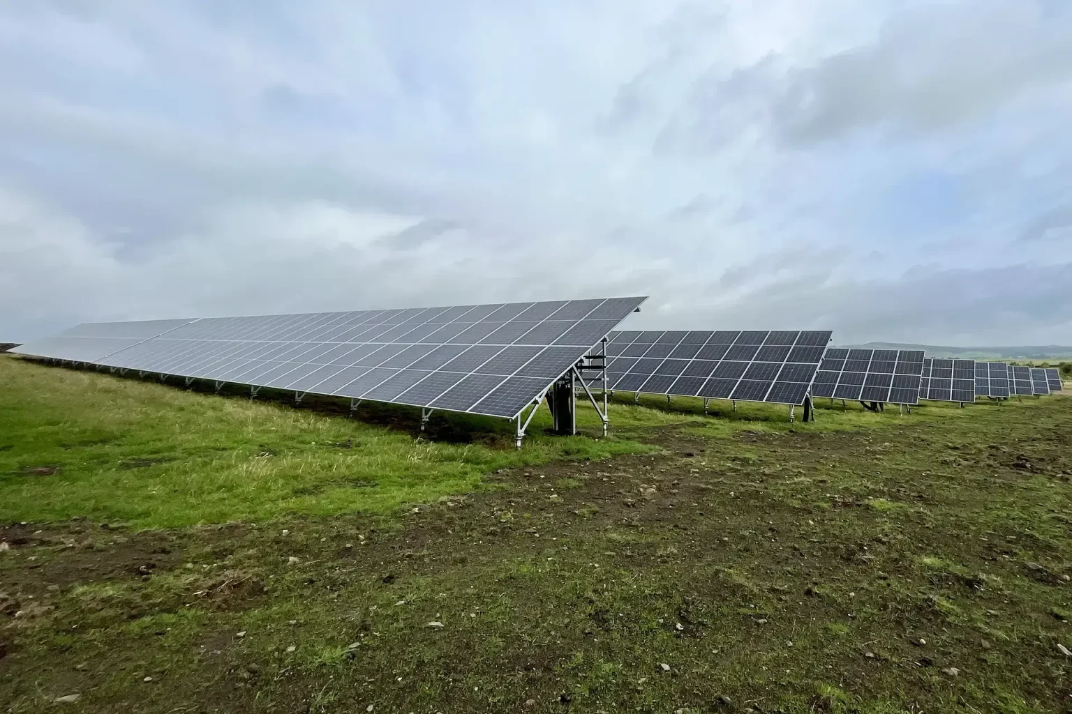 Solar farm | ground mount solar panels | ground screws and racking system