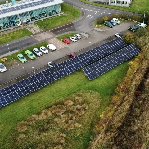 Solar Farm | ground-mounted solar panels on RADIX solar mount solutions and foundations