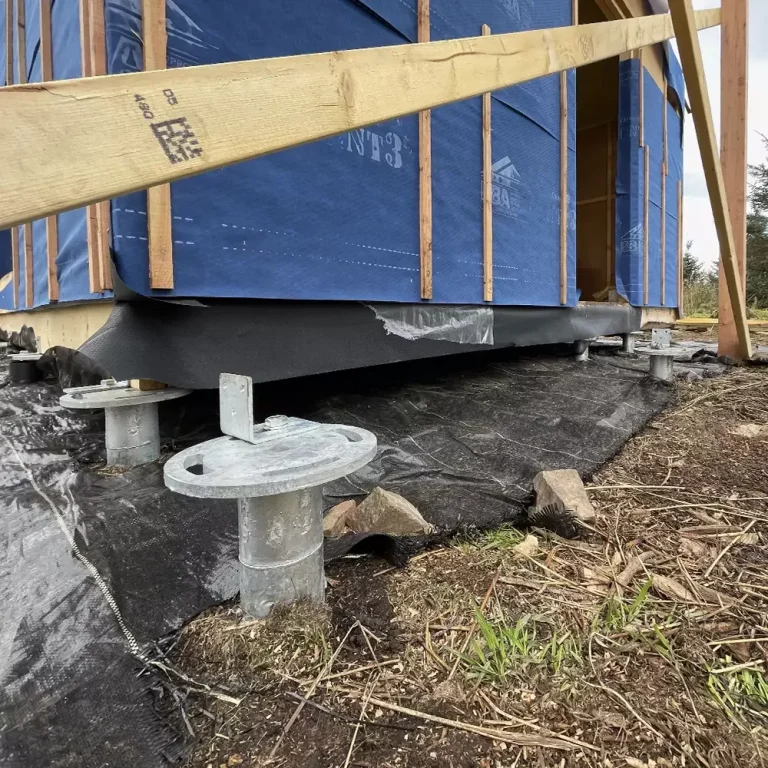 Screw piles | Off Grid Cabin foundations
