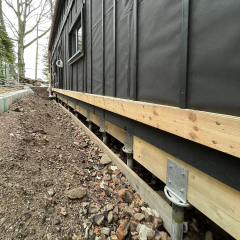 Screw pile foundations | Eco-friendly house | UK