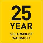 25 year warranty on ground-mounted solar panels icon