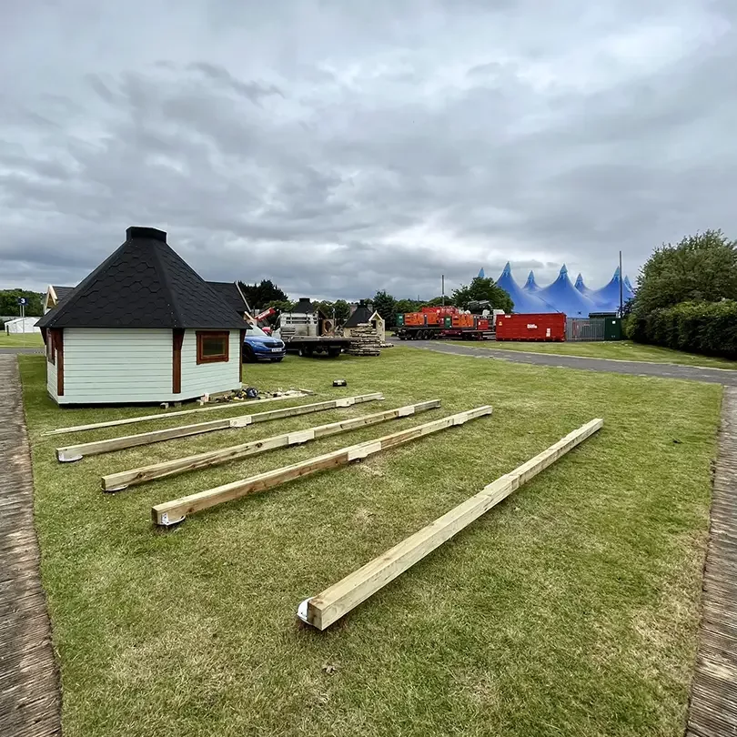 Ground Screws Scotland |Timber frame on temporary foundations