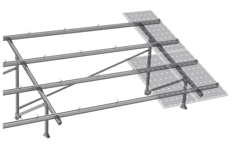Solar arrays | RADIX SolarTerrace racking system | Technical drawing